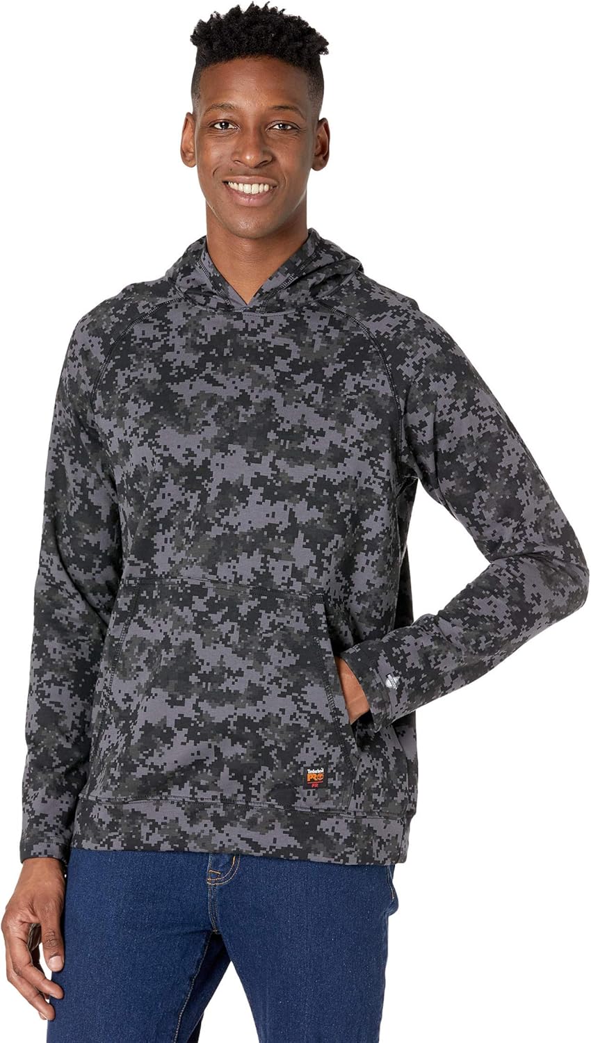 

Timberland PRO мужская хлопковая толстовка с капюшоном, Black Digi Camo