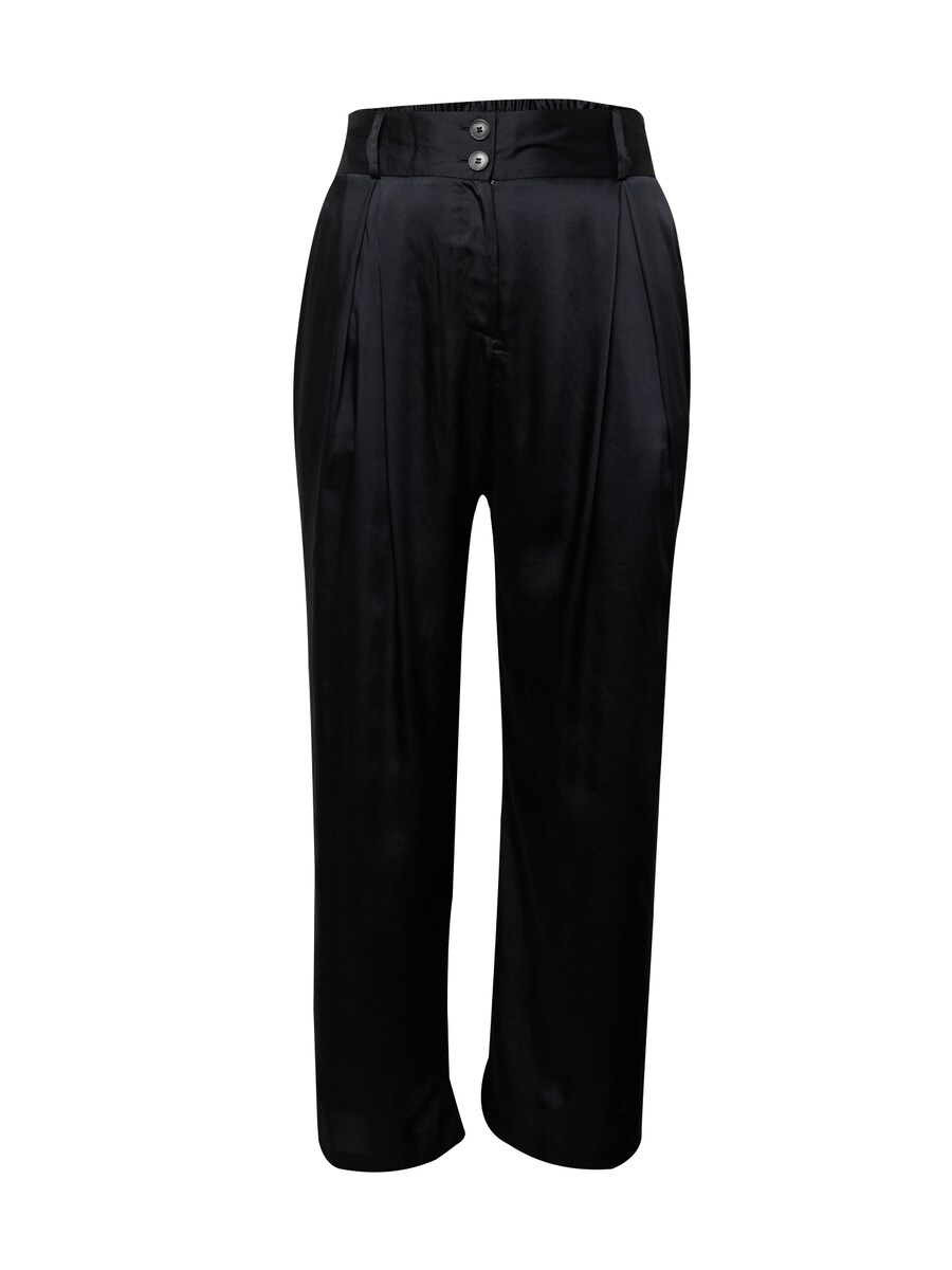 

Широкие брюки со складками спереди River Island Plus, черный