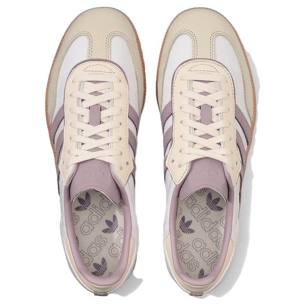 Adidas originals Samba Обувь для скейтбординга унисекс, Бежевый/Фиолетовый — фото 3