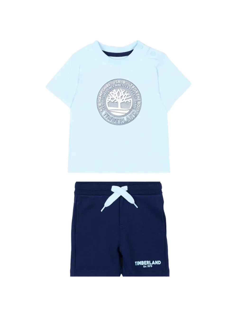 Комплект с шортами с графическим принтом Timberland Kids, синий
