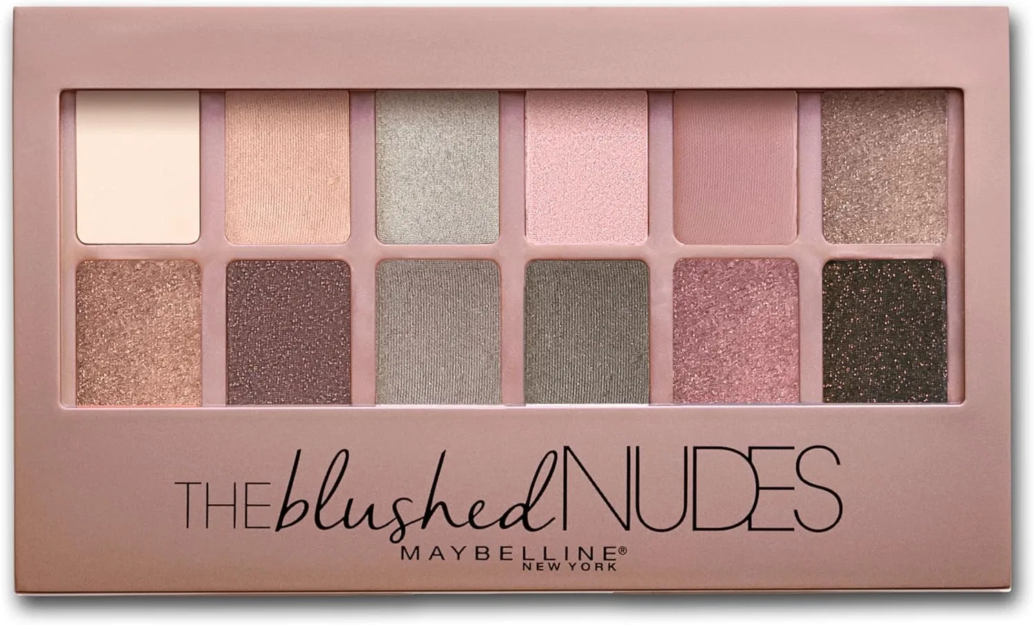 Палетка теней для век 12 оттенков MAYBELLINE нюд