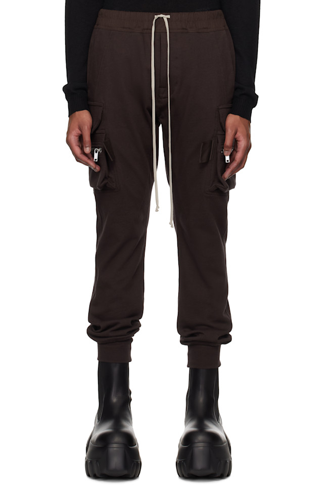 

Грузовые штаны Hollywood Mastodon Rick Owens, цвет mahogany