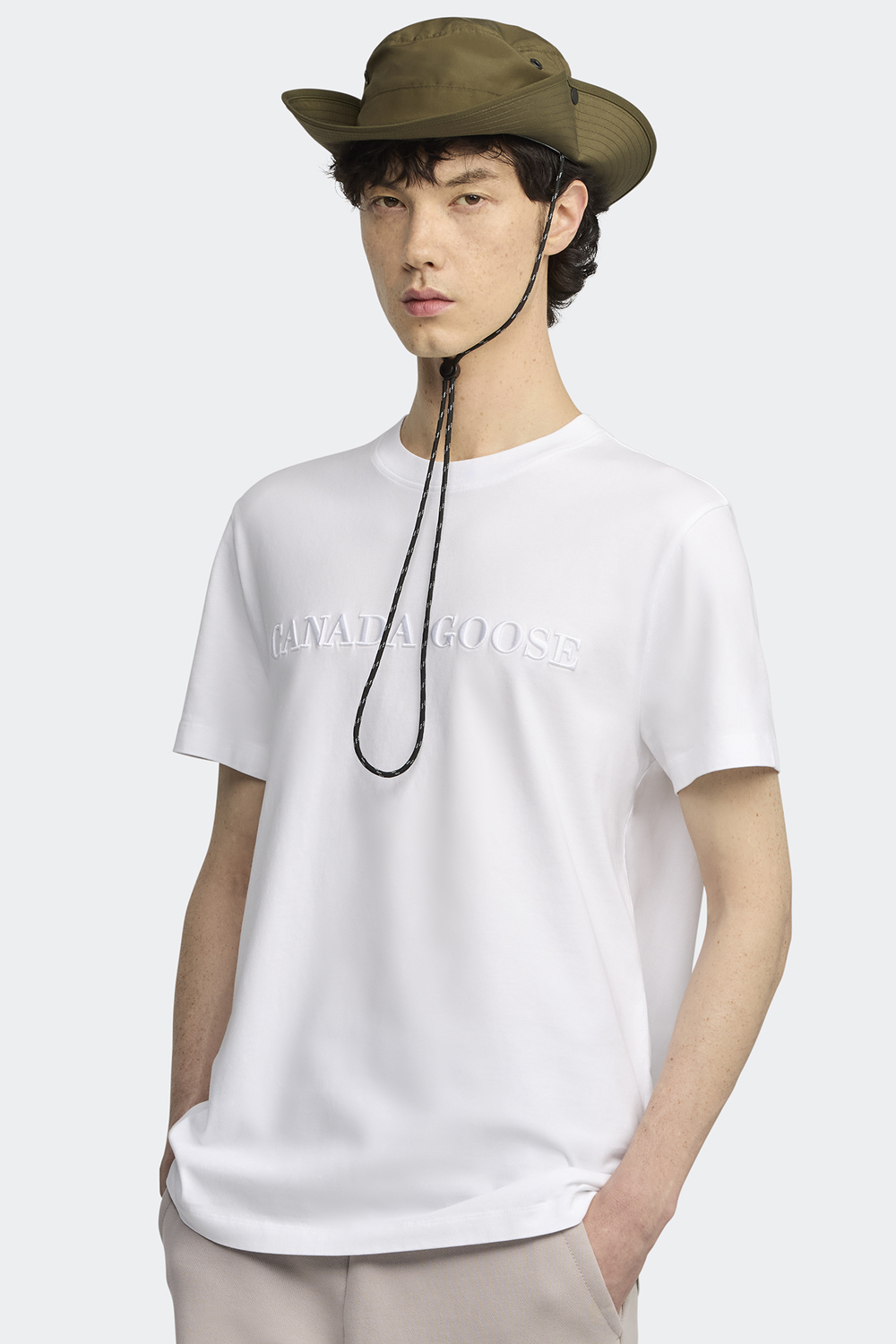 Футболка Canada Goose Emersen Embroidered Crewneck T-Shirt, белый — фото 2