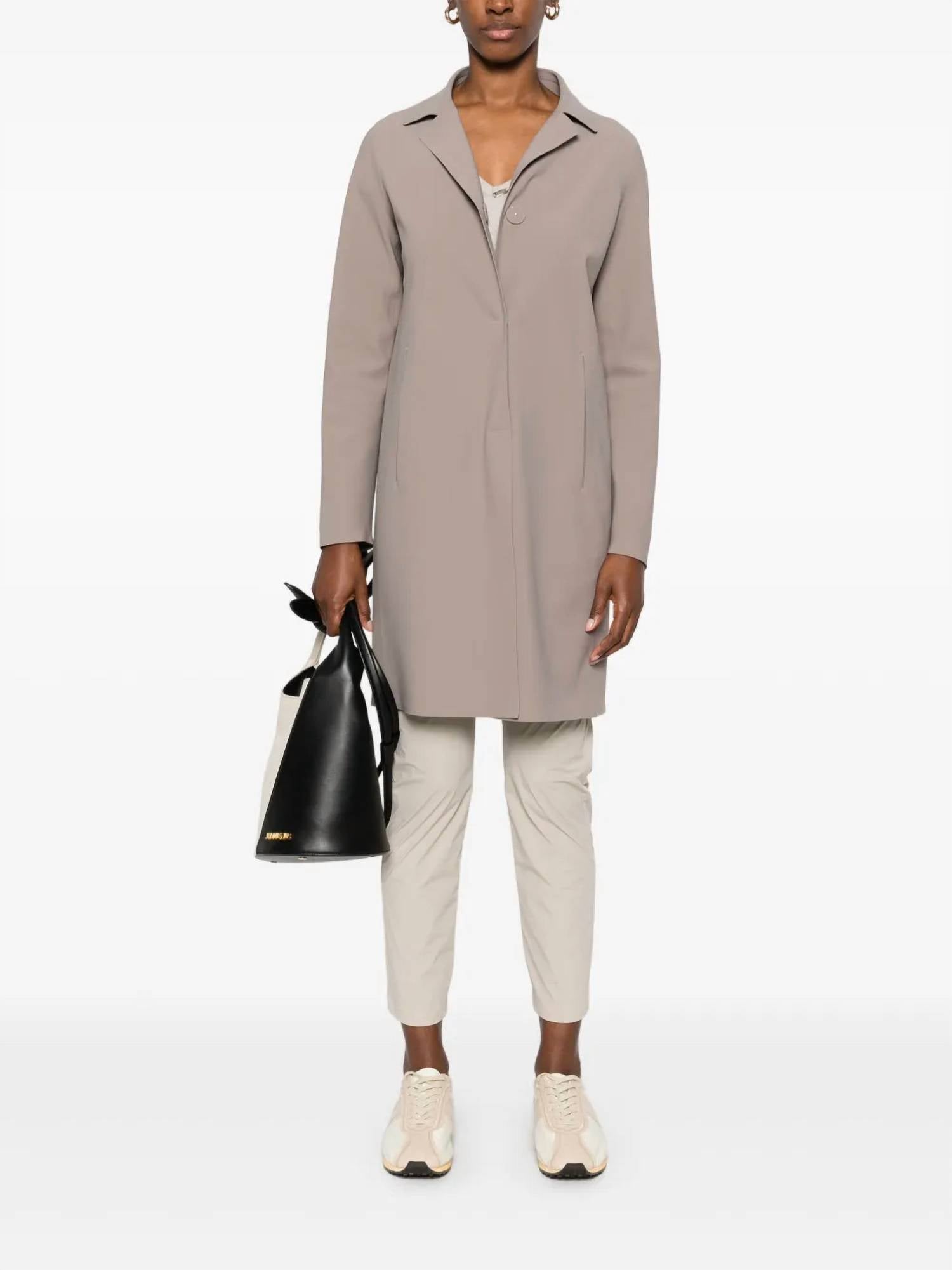 

Однобортное пальто в цвете таупе Herno, Taupe