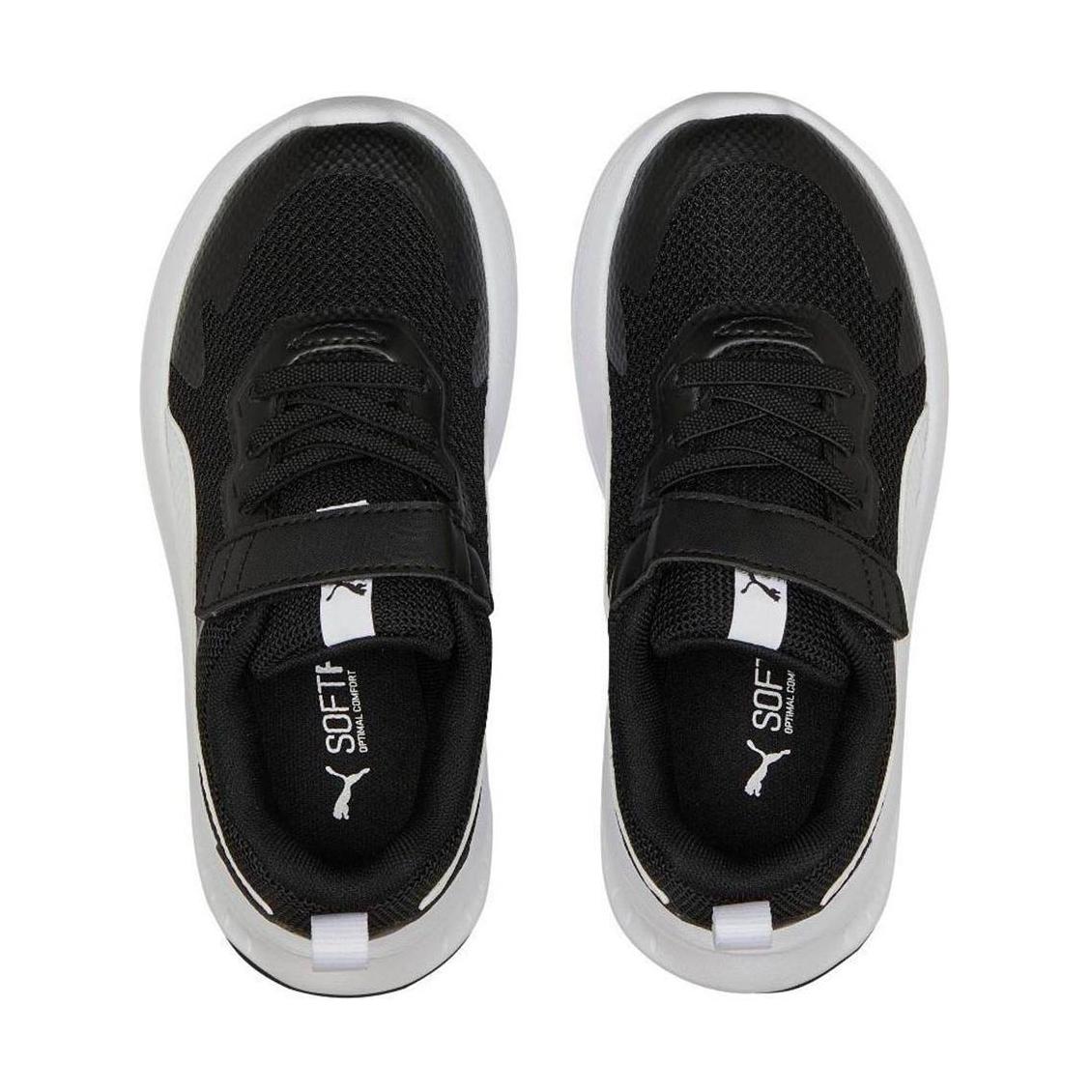 Evolve Run Mesh PS Run Mesh низкие детские беговые кроссовки черно-белые Kids' PUMA — фото 4