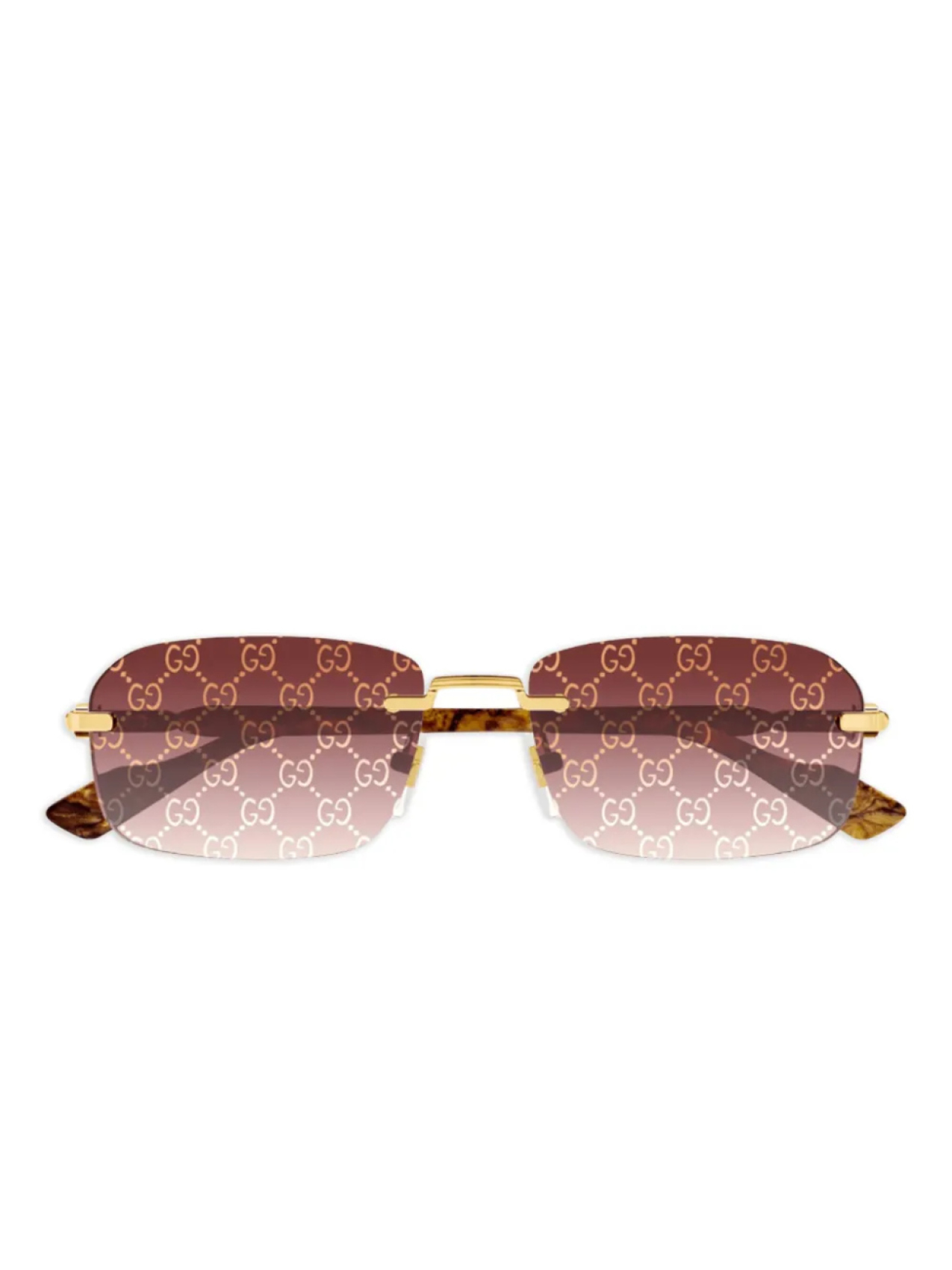

Солнцезащитные очки в прямоугольной оправе "Brown" Gucci Eyewear, коричневый