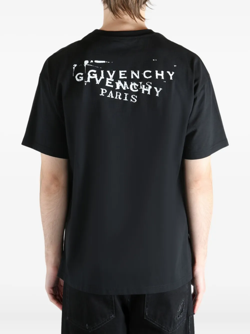 Футболка с принтом в виде штампа спереди Givenchy, черный — фото 4