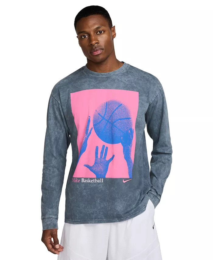 

Мужская графическая футболка с длинным рукавом Max 90 Crewneck Nike, серый