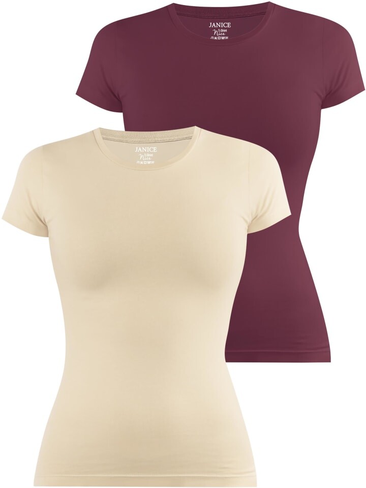 

Футболка Janice hochgeschlossen Nice, цвет beige/burgund