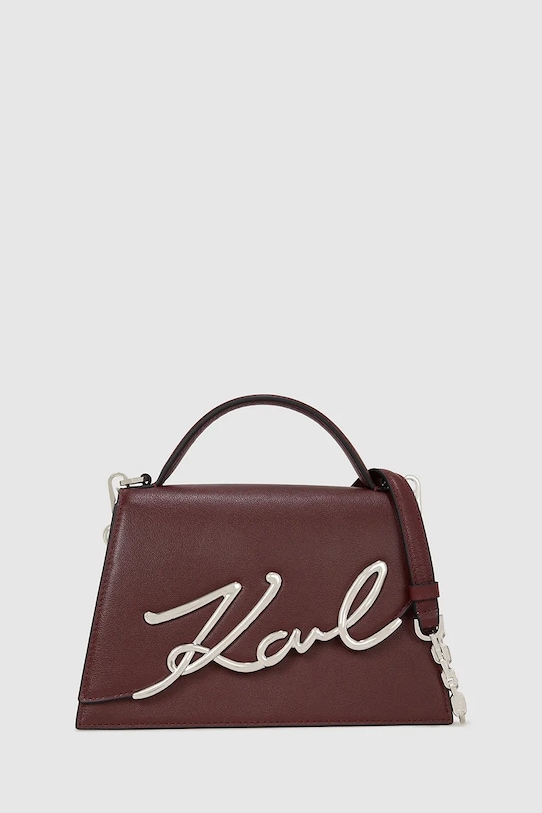 

Кожаная сумка K/SIGNATURE Karl Lagerfeld, коричневый