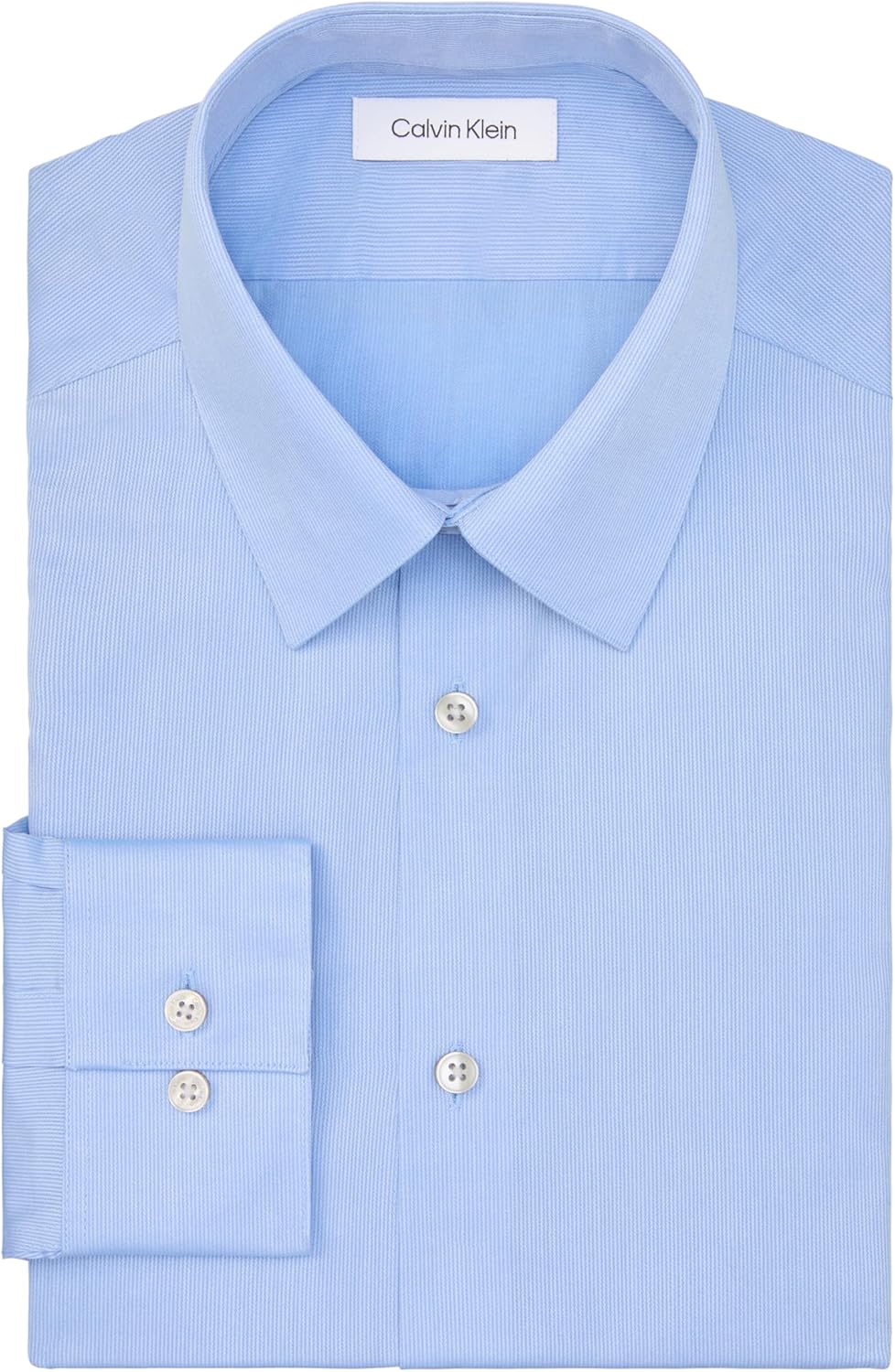 Мужские рубашки Calvin Klein Slim Fit Non Iron Solid, Mist — фото 3