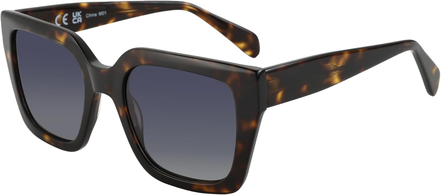 

ZENOTTIC Большие поляризованные квадратные солнцезащитные очки для женщин, модные солнцезащитные очки в стиле ретро, ​​дизайнерские очки для защиты от УФ-излучения UV400, Tortoise