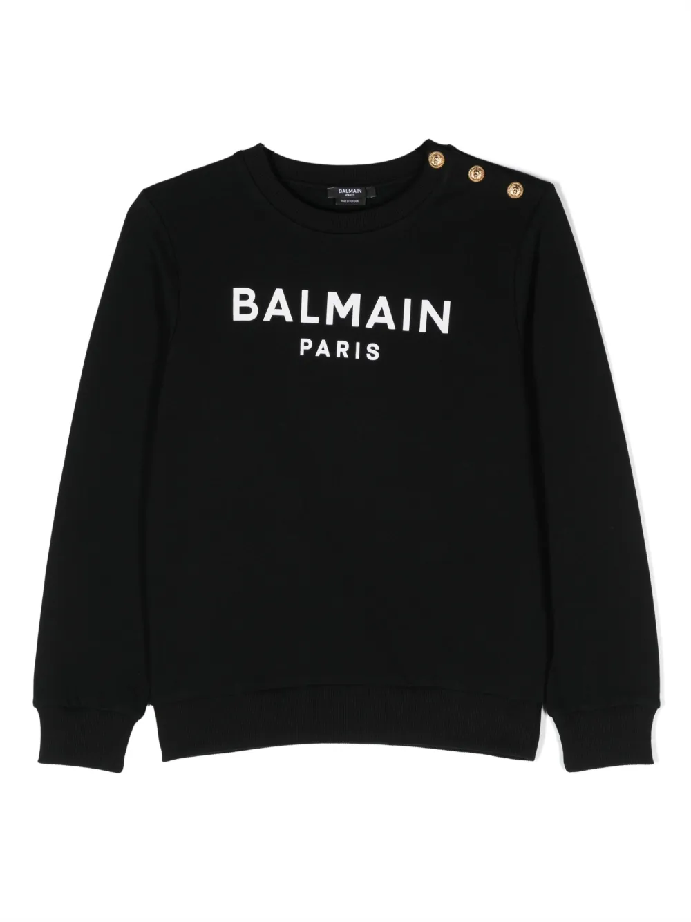 

Толстовка с логотипом Balmain Kids, черный