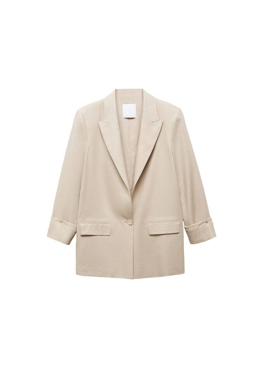 

Классический блейзер MANGO Blazer Eleli, бежевый