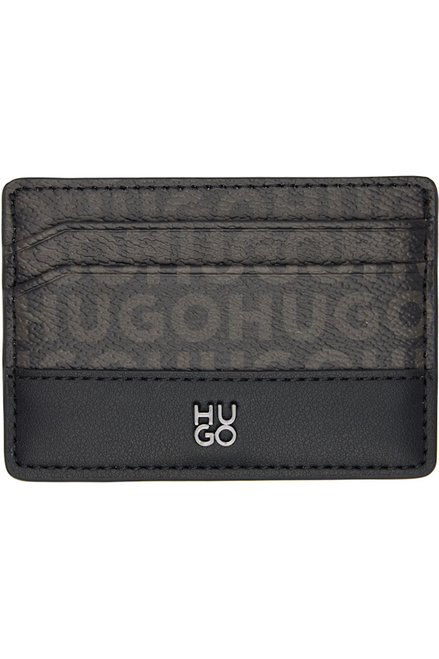 

Держатель для карточек с многослойным логотипом Hugo, черный