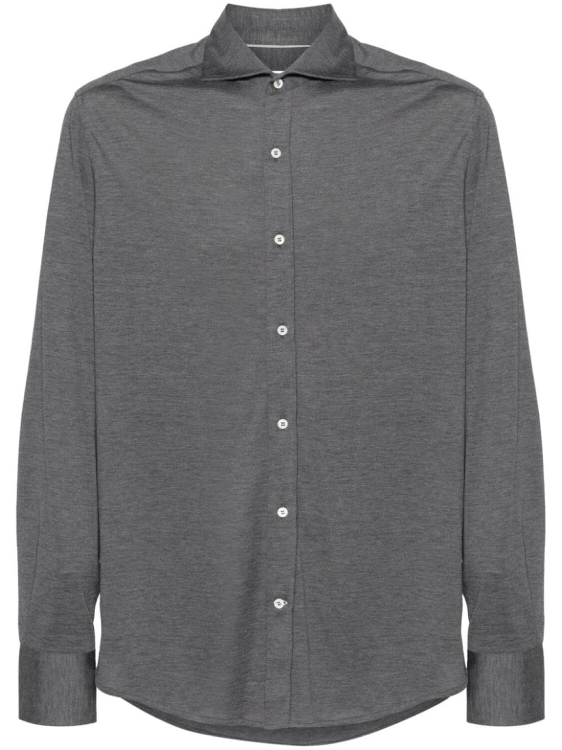 

Brunello Cucinelli меланжевая рубашка из джерси, серый