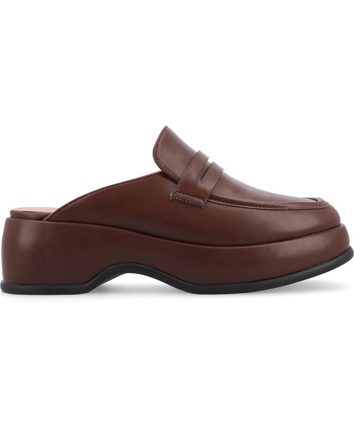 Женские туфли-мюли на платформе Antonina Tru Comfort из пенопласта Journee Collection, коричневый — фото 2