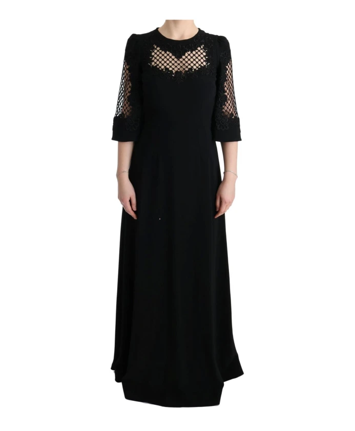 

Платье макси It с цветочной аппликацией Dolce & Gabbana, черный