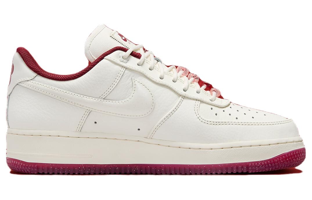 Женские кроссовки для скейтбординга Nike Air Force 1 Low, Белый/Красный — фото 2