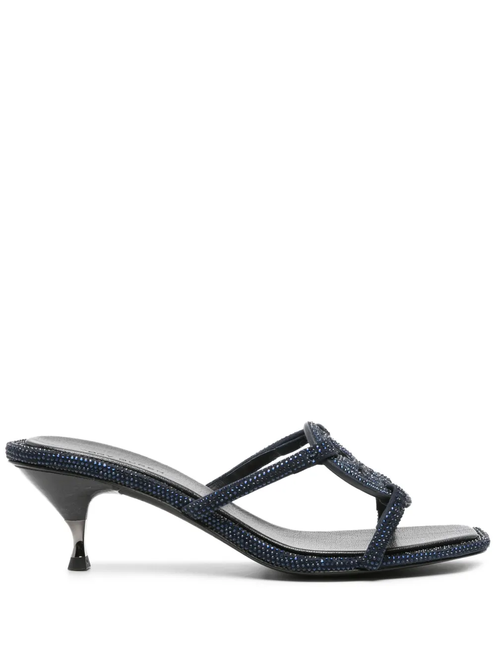 Босоножки Miller 55 со стразами Tory Burch, синий