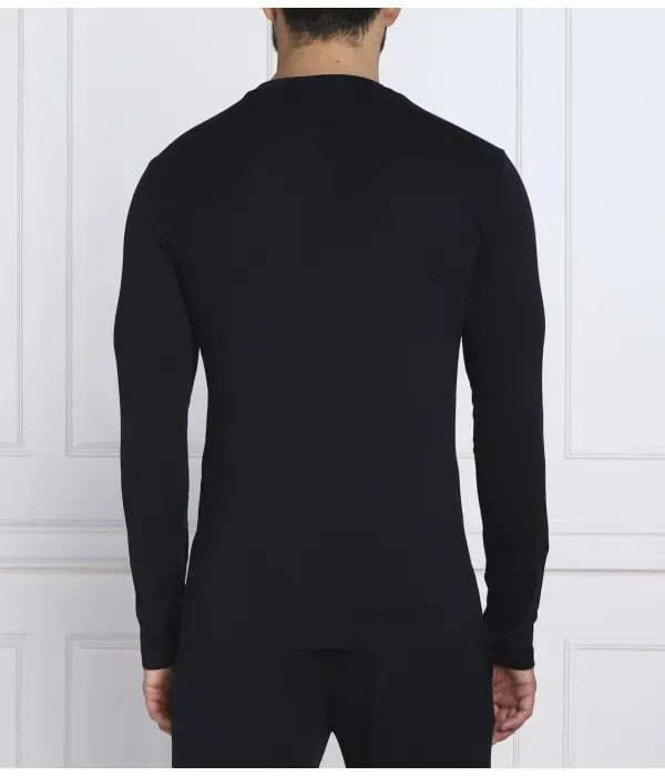 Лонгслив slim fit Emporio Armani, темно-синий — фото 4