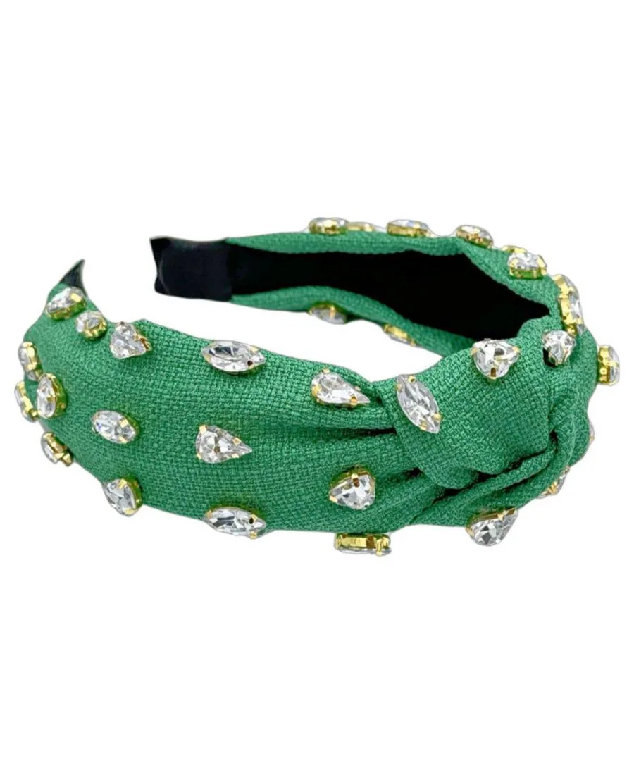Headbands of Hope Традиционная женская плетеная повязка на голову - Green Gem
