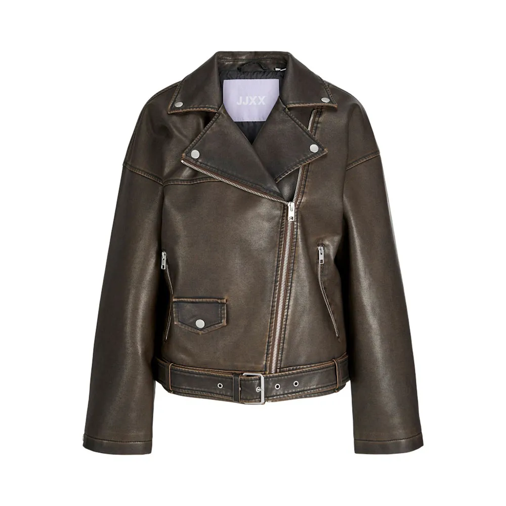 

Куртка Jack & Jones Frida Washed Biker JJXX leather, коричневый
