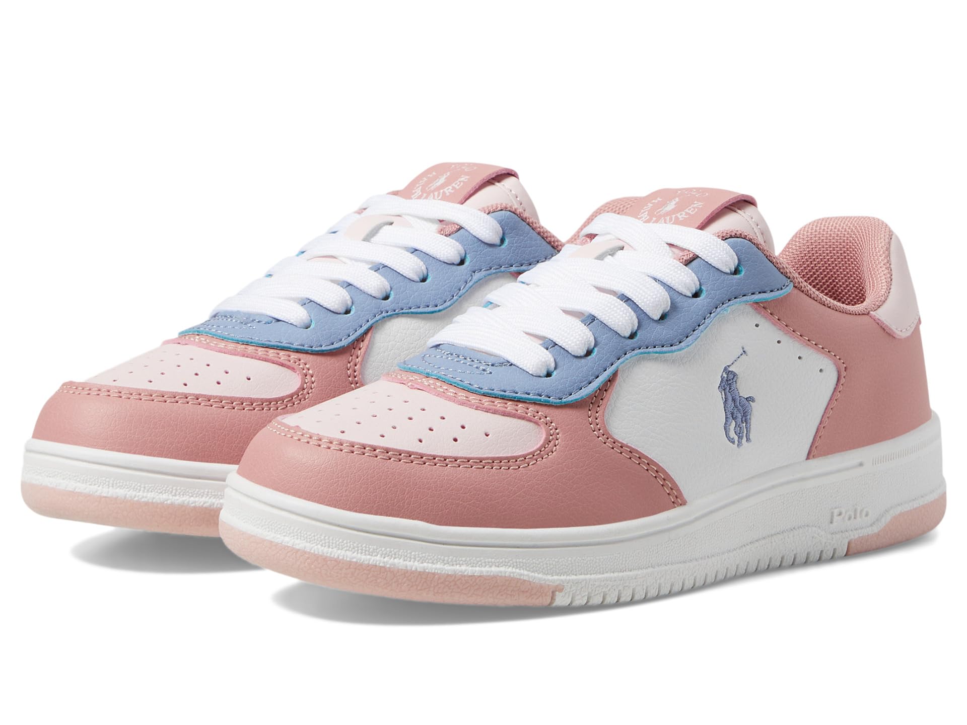 

Кроссовки Polo Ralph Lauren Kids Masters Court, Rose Tan/Light Blue/White/Multi
