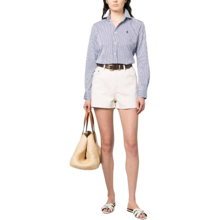 Рубашка в полоску Slim Fit Polo Ralph Lauren, Blue — фото 3