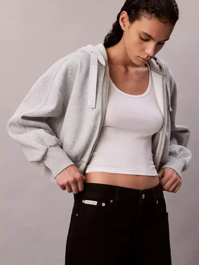 Прямые джинсы средней посадки в стиле 90-х, мягкий черный цвет Calvin Klein — фото 3