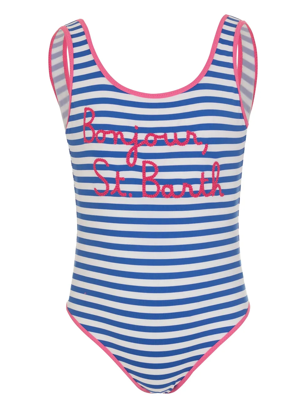 

Купальник Cara в полоску Mc2 Saint Barth Kids, синий