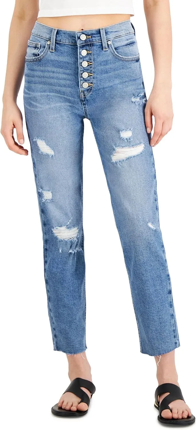 

Celebrity Pink Juniors рваные джинсы с застежкой на пуговицах