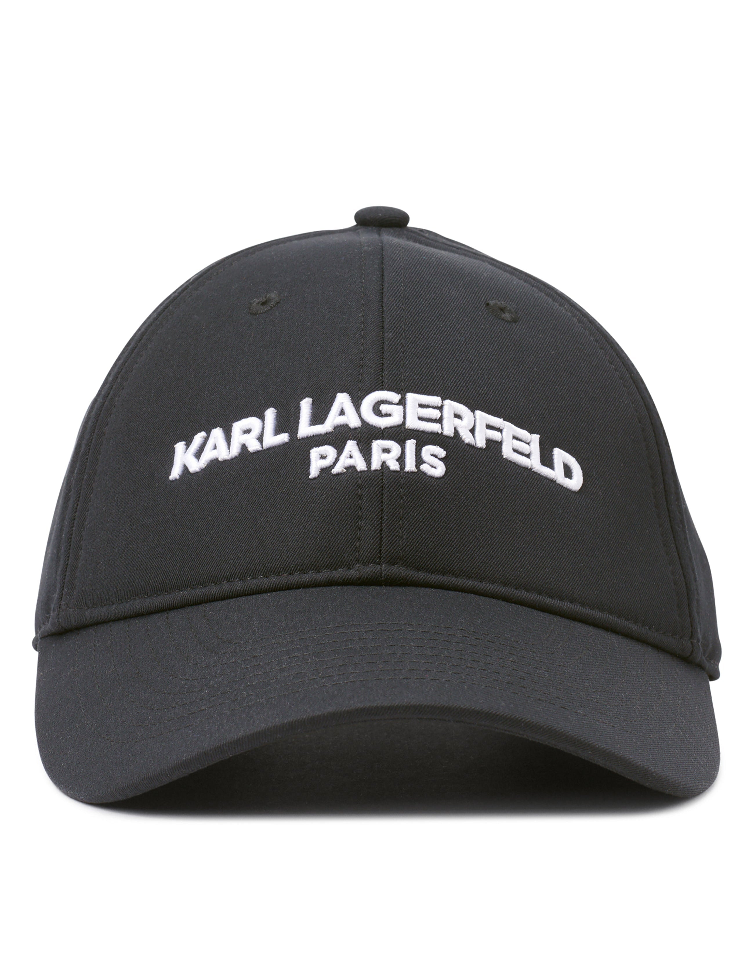 

Кепка с вышитым логотипом спереди KARL LAGERFELD PARIS, черный