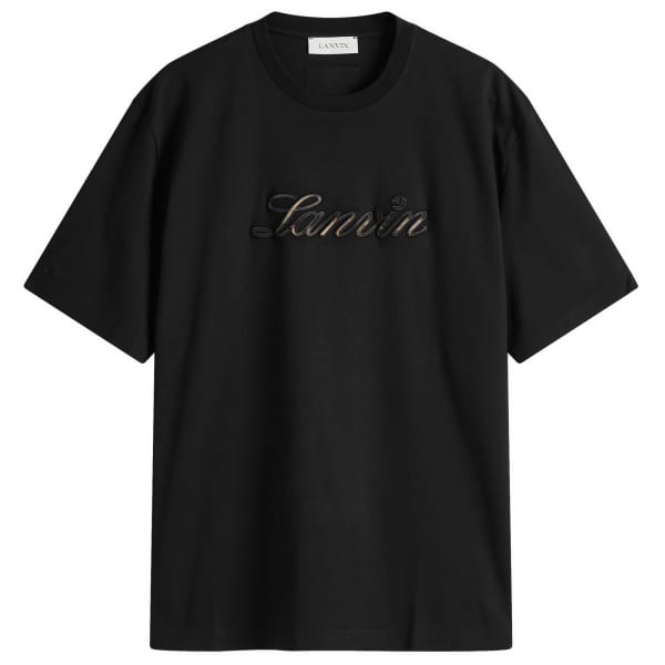 

Футболка с логотипом из денима Lanvin, черный