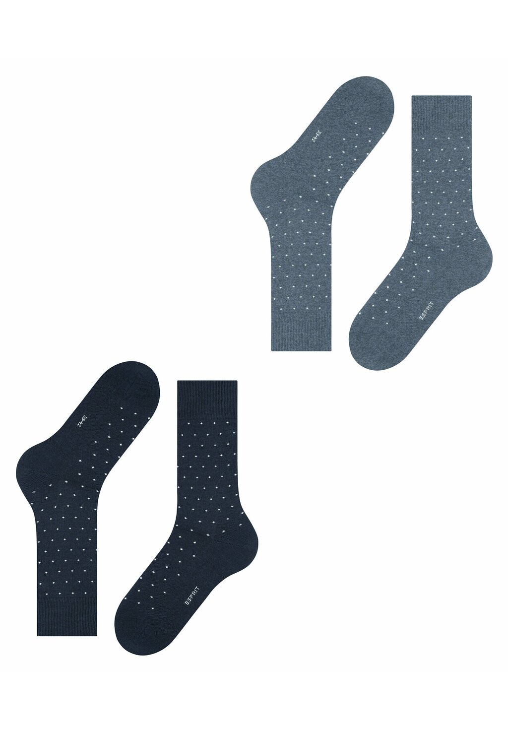 

Носки FINE DOT 2-PACK WITH PATTERN Esprit, темно-синий