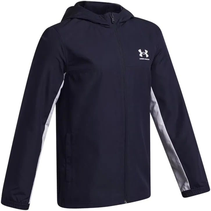 Куртка для мальчиков Under Armour Rival Woven, Midnight Navy/White — фото 2