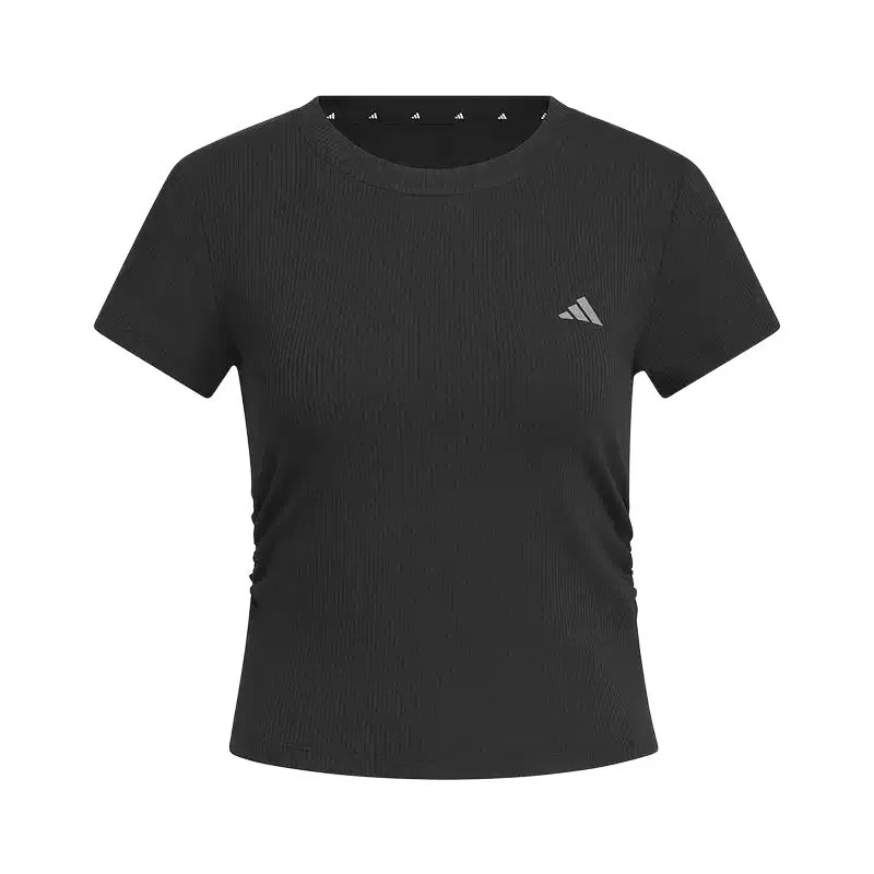 Футболка женская Black с круглым вырезом, средней посадки Adidas