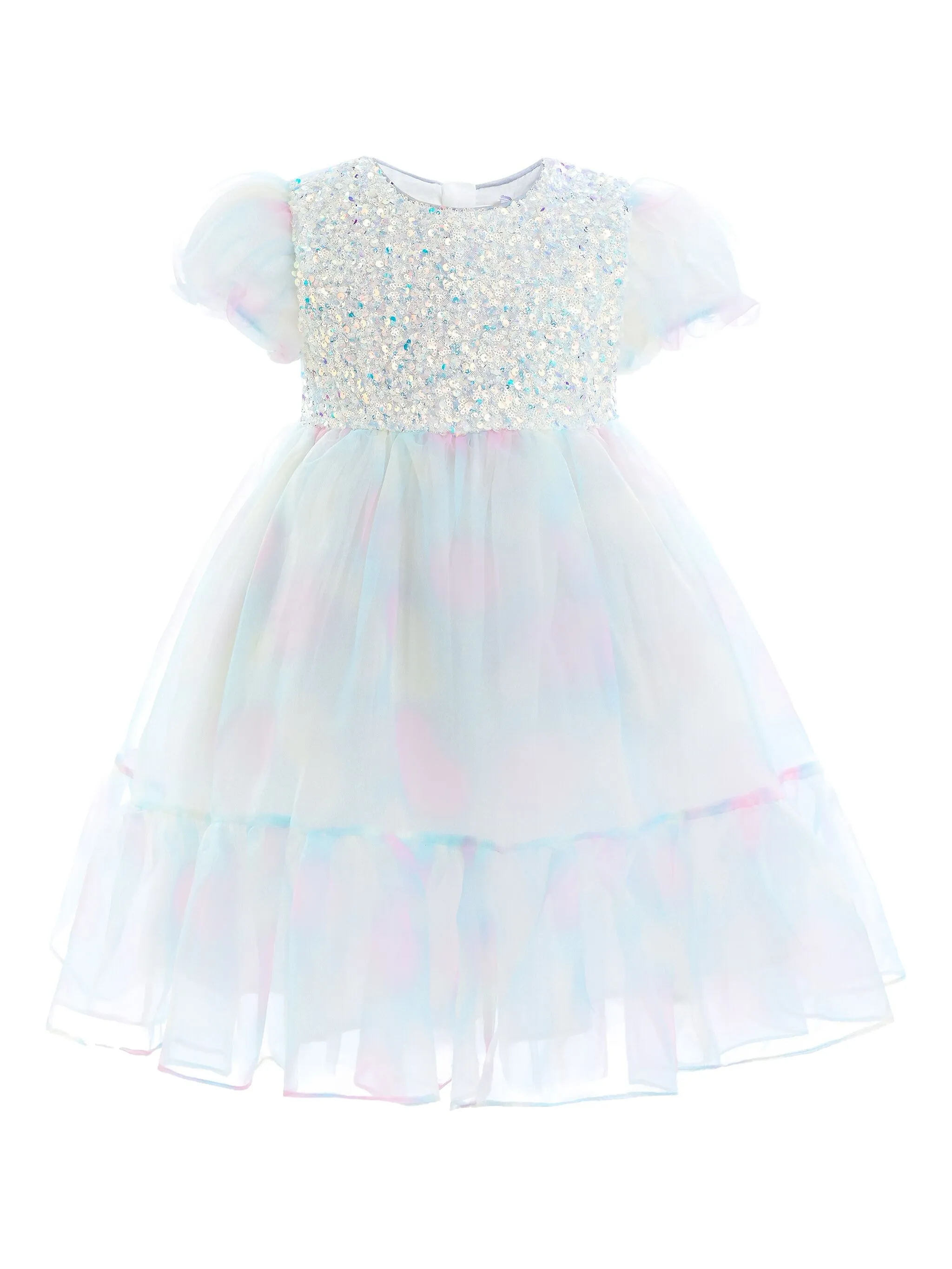 Ярусное платье с пайетками Mimi Tutu, синий