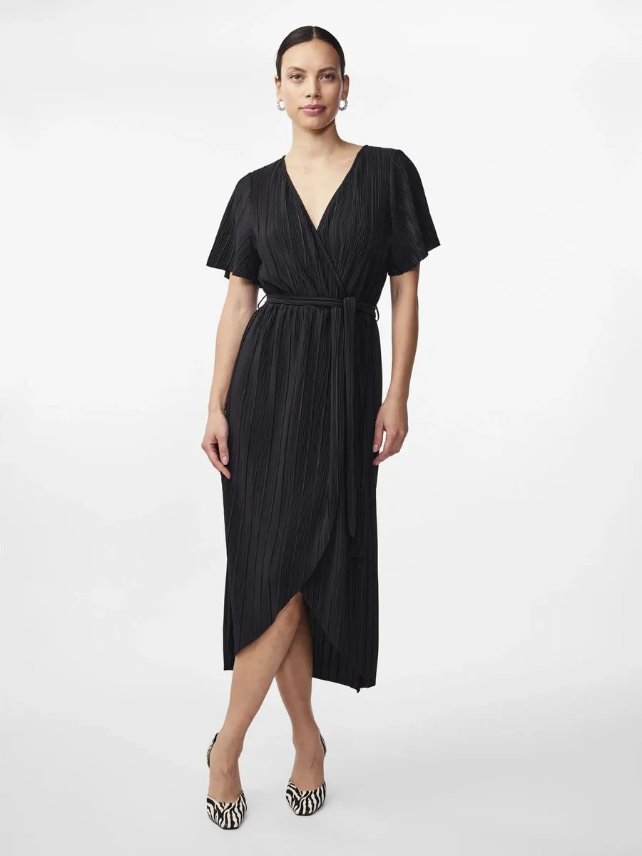 

Платье миди Y.A.S "YASOLINDA SS MIDI WRAP DRESS S. NOOS", черный