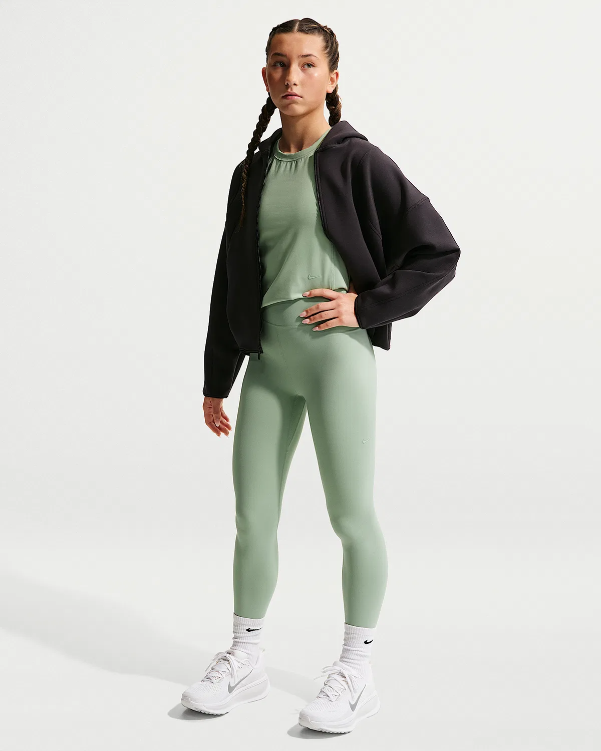 Детские леггинсы Nike MAVN Dri-FIT с высокой посадкой, Steam/Steam