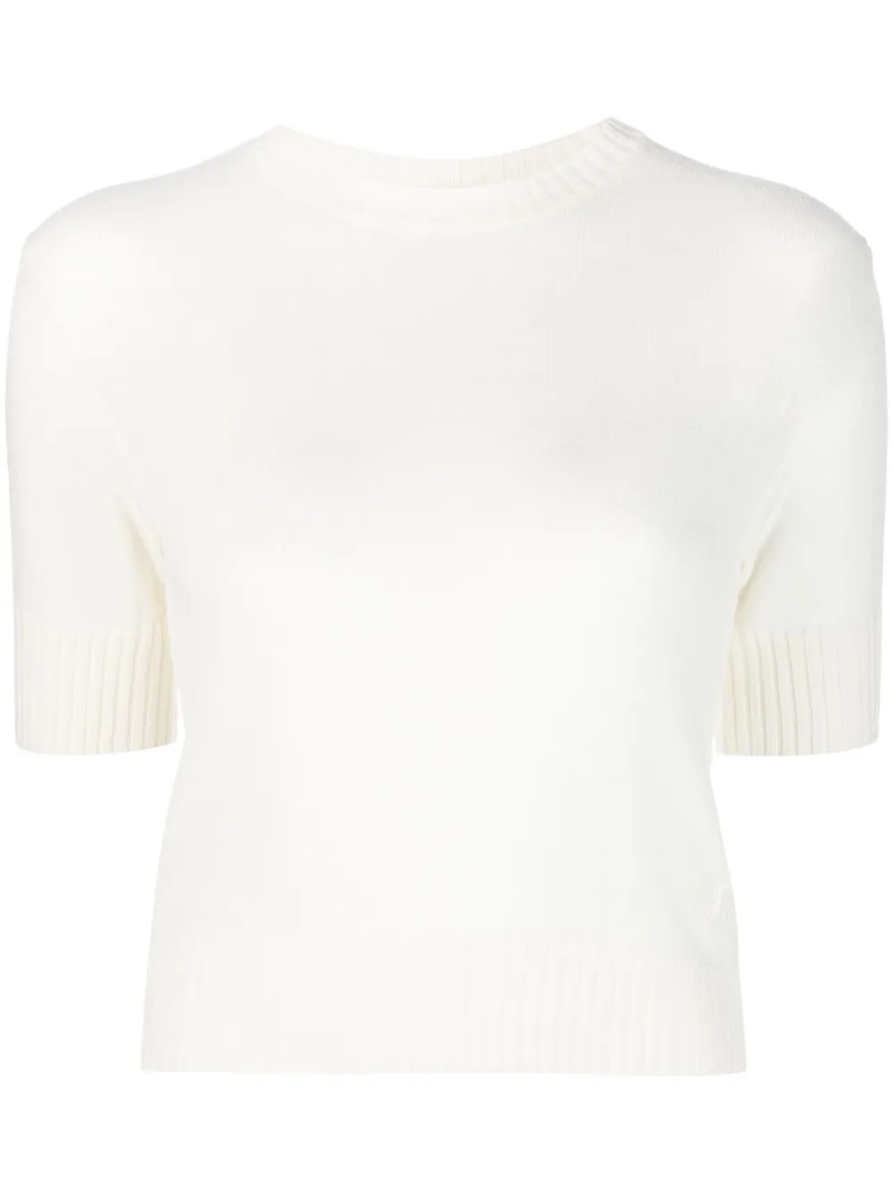 

Шерстяной топ с короткими рукавами JIL SANDER, нейтральный