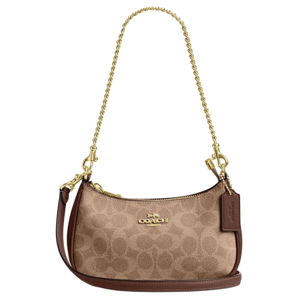 

COACH Женская коричневая сумка через плечо из искусственной кожи с переработанной кожей