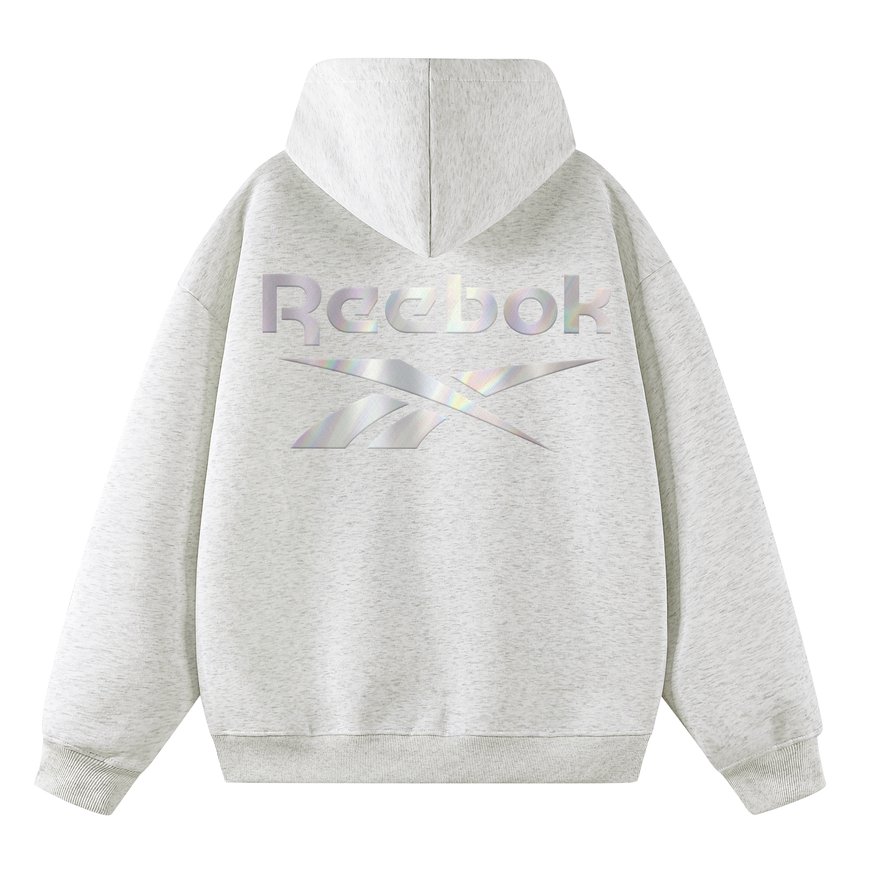 

Толстовка Unisex Hooded Moderate Heavyweight Reebok, белый heather серый[fleece-lined]