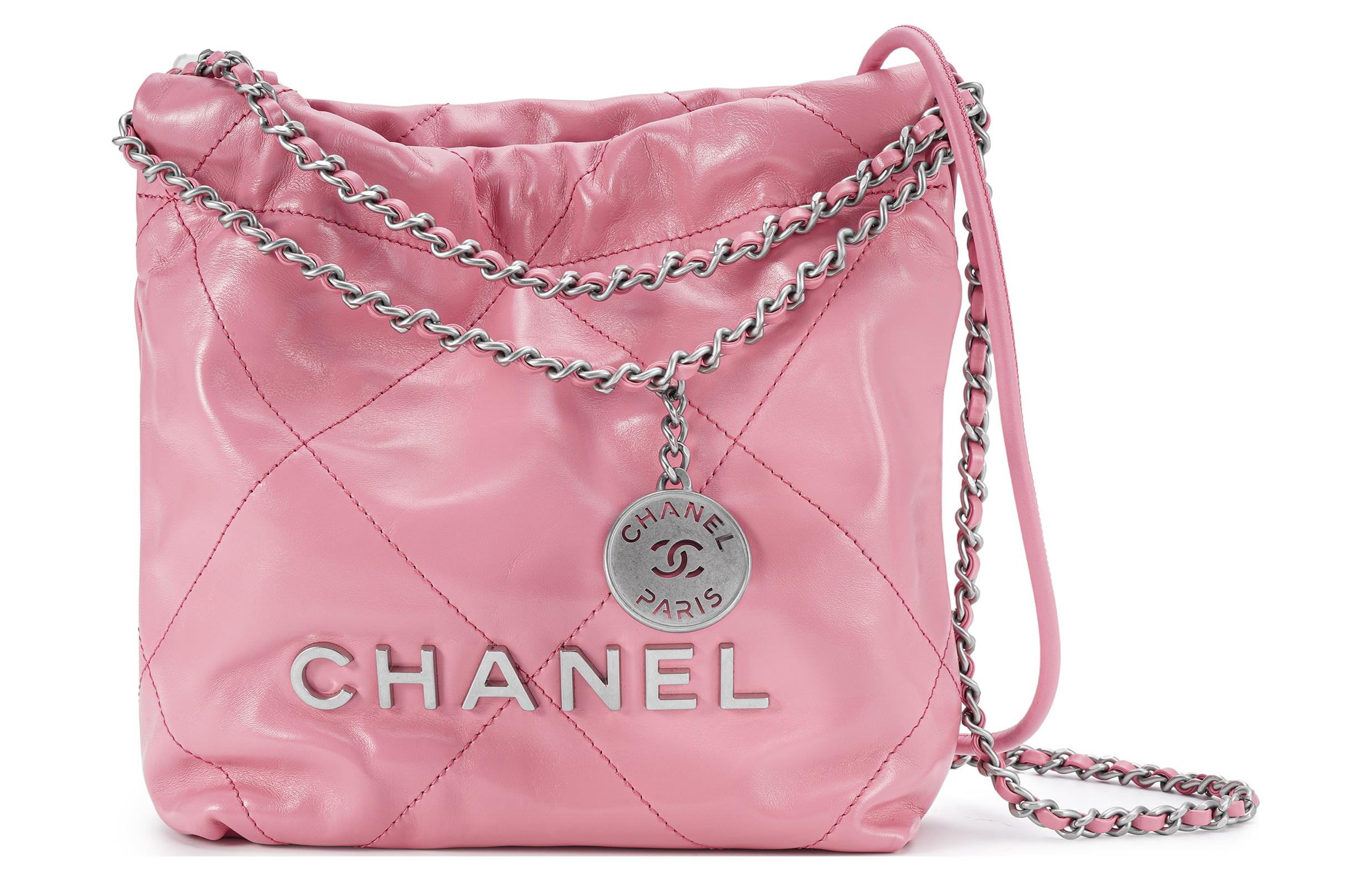 CHANEL 22Bag Bright Calfskin Bucket Bag, Shoulder Bag, Crossbody Bag Mini Women's Pink — фото 2