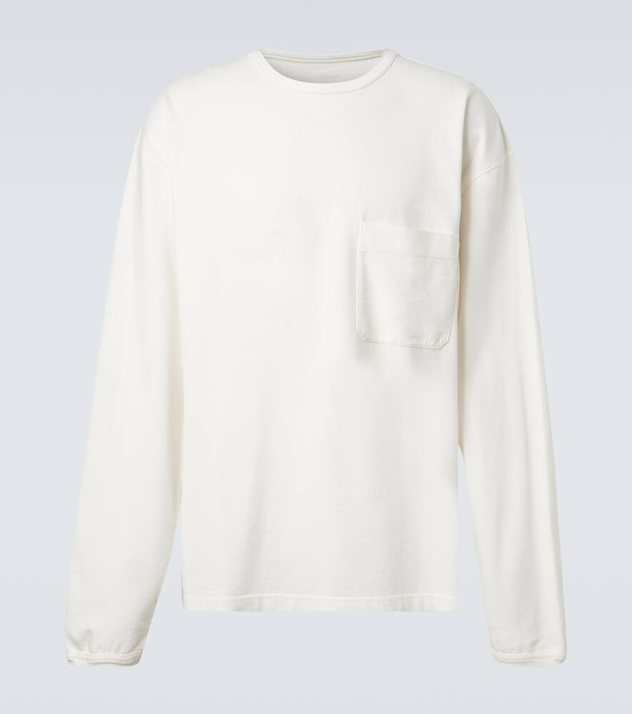 

Хлопковая футболка из джерси Lemaire, Light Cream