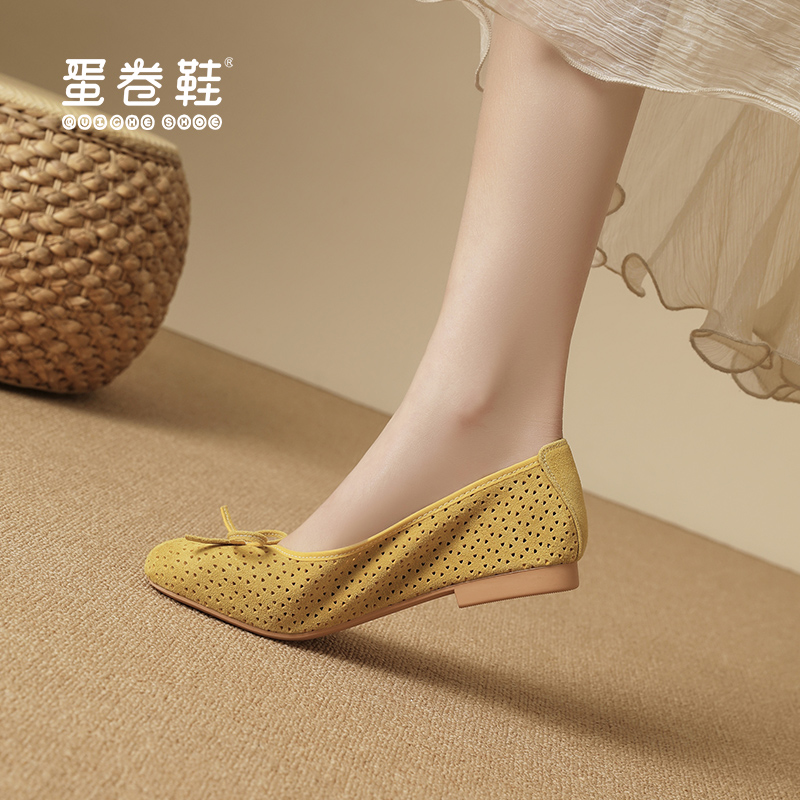 QUICHESHOES Женские желтые повседневные туфли, цвет Yellow — фото 2