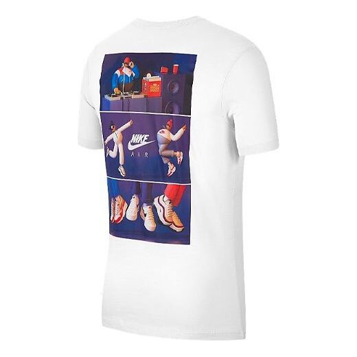 

Футболка sportswear logo pattern printing casual short sleeve men's white Nike, белый