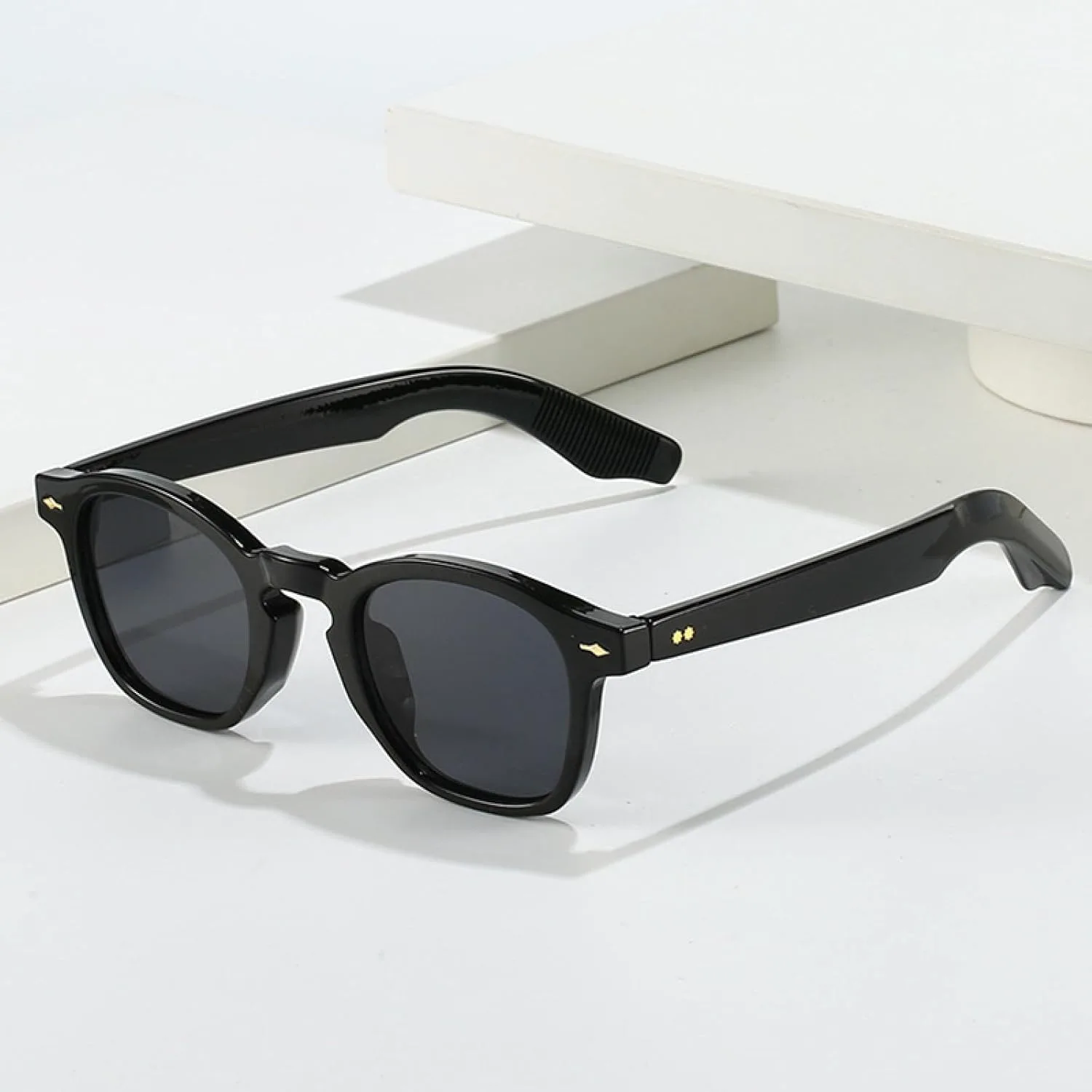 

Популярные модные женские солнцезащитные очки конфетных цветов, винтажные мужские очки в стиле панк с защитой от УФ-излучения UV400 HHZZYVY, Black Orange