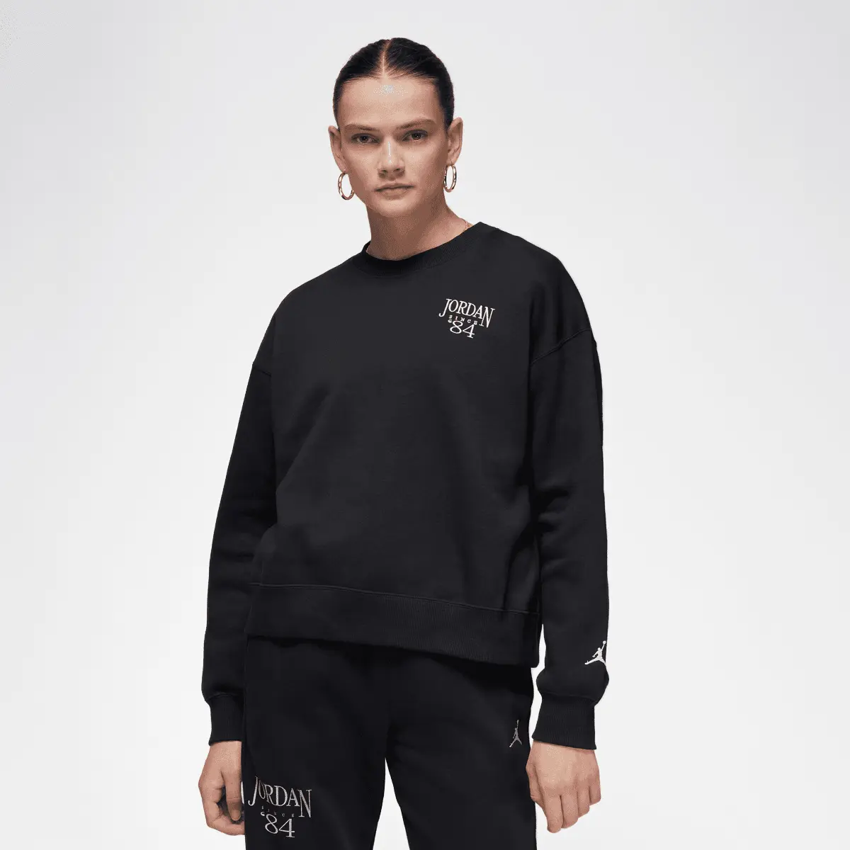 

Толстовка Jordan Brooklyn Fleece Jordan Crew, черный