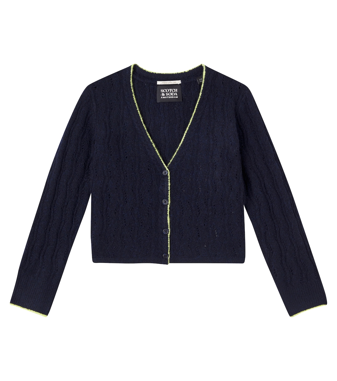 

Кардиган с косой вязкой Scotch & Soda Kids, Sky Captain Melange
